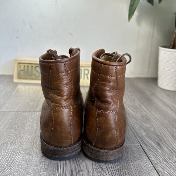 Frye Tyler Lace Up Boot in Cognac Brown Men\'s Size 8.5 D Made in Mexico main image 5